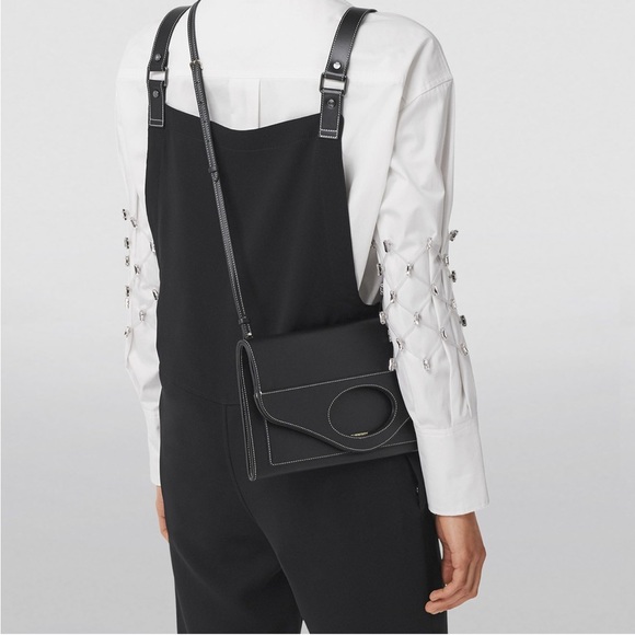 BURBERRY NWT NIB Small Pocket Clutch light blue and black $1300 - Picture 10 of 16